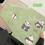 INS Creative Cartoon Funny Cute Bamboo Panda For IPad10.2 Shell Ipad10th Cover Mini6 Ipad9.7 Cover Air4 10.9 360° Rotate Holder Case Pro11/ipad12.9 Anti-bending Cover Ipad7th Shell