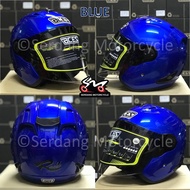 ACES R2 Open Face Helmet Smoke Visor Topi Keledar