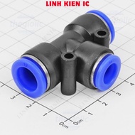 [3 Pieces]- PEG12-10 T-Tube Pneumatic Connector 10mm to 12 - 12mm Linhkien IC
