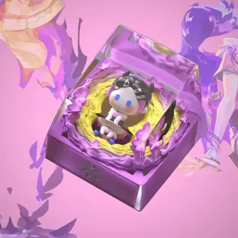 Valorant Character Personality Resin Transparent Keycaps Anime Game Theme Keycaps Clove Jett Raze Ph