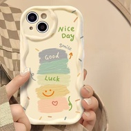 Samsung S25 Ultra 5G F12 A35 A04S 4G A32 Case Cute Cream Color Cute Drawings Soft Silicone Shockproo