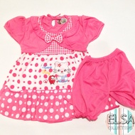 RF YK 2B1 - Baby Clothes Girls' Outfits Ages 3-12 Months Polka Dot Lovely Kitty