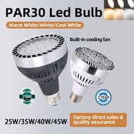 [รับประกัน1ปี] ไฟ LED ราง PAR30 LED PAR 30W 35W 40W 45W ที่จับ E27สีดำ/ขาว30หลอดไฟ LED