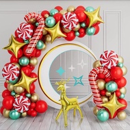Balloon Christmas Reindeer Christmas Cane New Balloon Chain Decoration Set2023Balloon Party 6YTY
