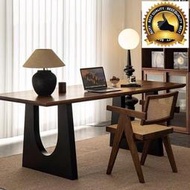 【梯形U腿 餐桌】 桌子 書桌 長桌 工作檯 辦公桌 實木餐桌 會議辦公桌 客廳大長書桌 胡桃木色餐桌