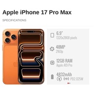 lPH0NE_17P || 17 PM || 256GB || 512GB || 1TB || 2TB