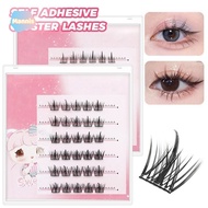 Glue Free Cluster Lashes 6 Rows No Glue Self Adhesive DIY Lashes Eye Make Up Soft Eyelash Extension