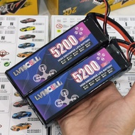 Pin Lipo LVNCELL 5200mah 2s 3s 65C dòng xả cao dùng cho xe điều khiển tàu thuyền tốc độ cao