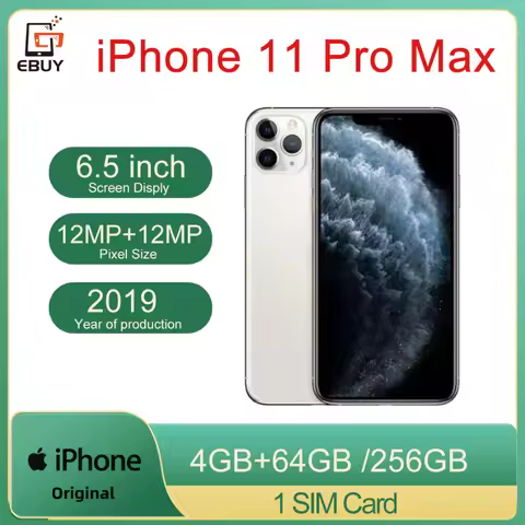 Unlocked Original iPhone 11 Pro Max 64GB 256GB 6.5" Genuine Super Retina OLED Face ID A13 Bionic 12M