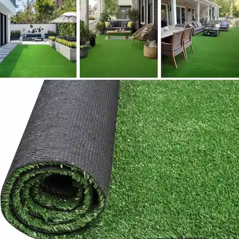 Artificial Grass Turf Lawn 7FT x 12FT, 0.4" Pile Height Fake Grass Rug for Indoor Outdoor Patio, Bal