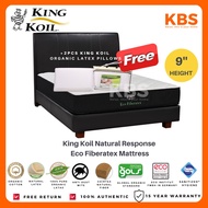(FREE Shipping) King Koil 9'' Natural Response Eco Fiberatex 100% AUTHENTIC Mattress / FOC 2 KING KOIL LATEX PILLOW