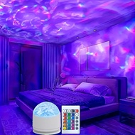 Night Sky Starry Projector Light Night Light Remote RGB 7 Modes Aurora Water Ripple Projector Lamp P