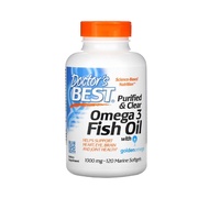 Doctor's Best Purified &amp; Clear Omega 3 Fish Oil 120 Softgels