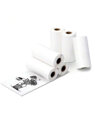 6入組可列印貼紙捲軸 - 彩色直熱紙自粘式57x30mm,適用於paperang和小型無線移動即時印表機
