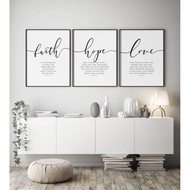 Scripture Quote Hebrews 11 Poster and Prints Faith Hope Love Bible Verse Wall Art Canvas Painting Ar