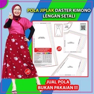 Pola Jiplak Daster Kimono Lengan Setali | Rotsa.Id