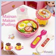 Victoky Set Mainan Puding Jeli Pudding Feeding Toy 3-7 Year Old Food Feeding Exclusive Toys Simulati