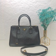 Prada 普拉達 黑金 牛皮 殺手包