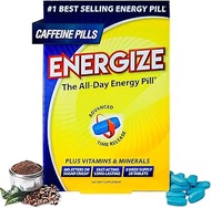 iSatori Energize Caffeine Pills - Fast Acting Energy Pill - Healthy Focus Brain Supplement - Improve