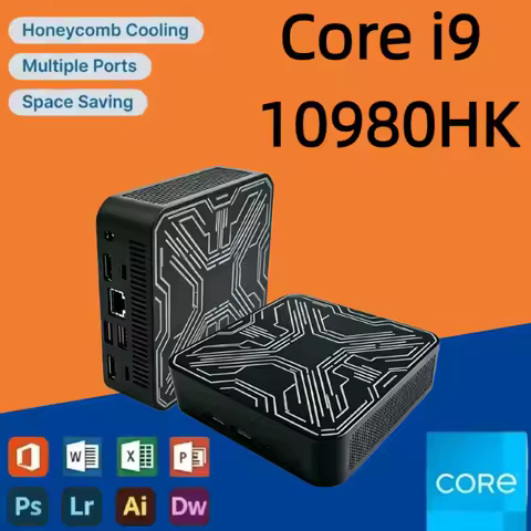 New Portable High Performance Mini PC Core i9 10980HK 16GB 1TB 2TB SSD 4K HD Gaming Gamer Desktop Co