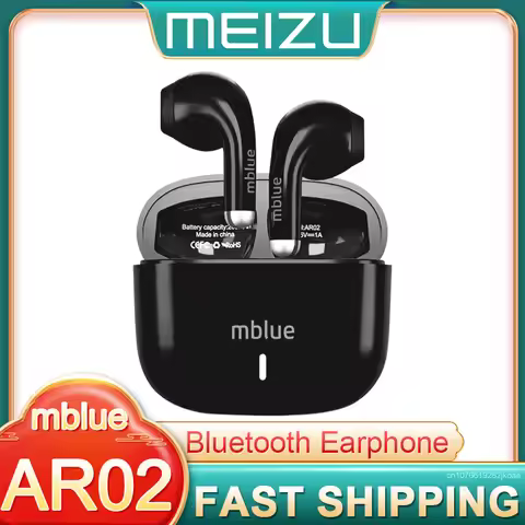 MEIZU MBlue AR02 Earphone 13mm Dynamic Coil Wireless Bluetooth 5.4 Earbuds Call Noise Reduction HiFi