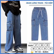 Quần Jean Túi Hộp Lưng Thun Nam – Dáng Suông Basic A3Store
