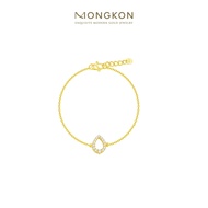 Mongkon Gold ทองคำแท้บริสุทธิ์สูง 96.5% สร้อยข้อมือ ครึ่งสลึง Wink Shape-Pear