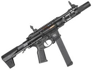 【YMS】ICS MARS 黑色 PDW9 無電子扳機版電動槍 9mm彈匣造型 IMG-420