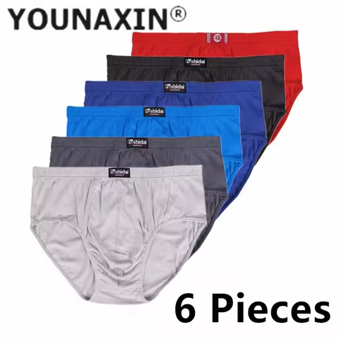 6 Pcs Big Size Briefs Large Underwear For Men Underpants Cotton Boys Panties Undies Male Knickers XL