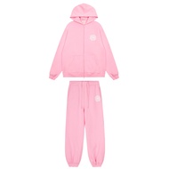 American BROKEN PLANET PLANET BP Little Sun Foam Printed Zipper Sweatshirt Sweatshirt Pink Suit