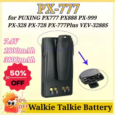 PX-777 7.4V 1800/3800mAh Walkie Talkie Battery for PUXING PX777 PX888 PX-999 PX-328 PX-728 PX-777Plu