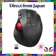[Direct from Japan] ELECOM Wireless Trackball Mouse (Thumb) Red Ball 6 Buttons