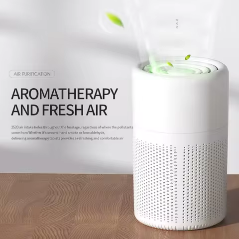 Household Air Purifier Portable Air Cleaner Mini Desktop Air Purifier With HEPA Filter Air Freshener
