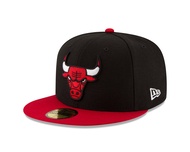 NBA Chicago Bulls Men's 2-Tone 59FIFTY Fitted Cap , Black , 7 1/8