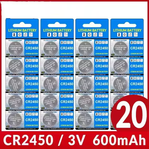 20Pcs CR2025 3V Lithium Button Battery Equivalent BR2025 LM2025 2016 2450 1632 5 Years Shelf Life Me