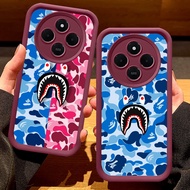 Wine Red Case for Xiaomi Redmi 14C Note 9 POCO C75 M2 Z-27 bape shark