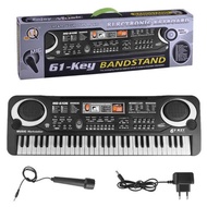 ELECTRONIC KEYBOARD PIANO 61 Keys Children Piano Microphone Kids Piano Musical Piano Kanak-Kanak Pia