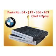 BMW - G30 G31 G32 G11 G12 F90 730i 525d 530i 630i Aircond Filter Cabin Air Filter (1set X 2pcs) 64-1