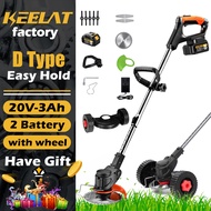 keelat Electric Lawn Mower Cordless Grass Trimmer Mesin Rumput Bateri Pemotong Grass Cordless Grass 