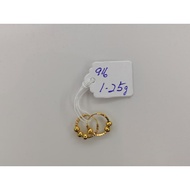 916 Gold Circle Earring/ 916黄金圈型耳环/ Emas 916 Bulat Subang Telinga