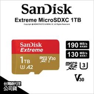 【薪創台中】SanDisk Extreme MicroSDXC 1TB V30/U3/C10/A2 讀190/寫130M