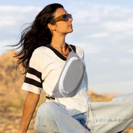 美國 TRAVELON | Voyages 3層防盜斜背腰包(象灰) | RFID 側背包