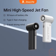 JISULIFE Handheld Fan Life9 Mini Portable Jet Fan Rechargeable USB Fans Summer Strong Wind Outdoor