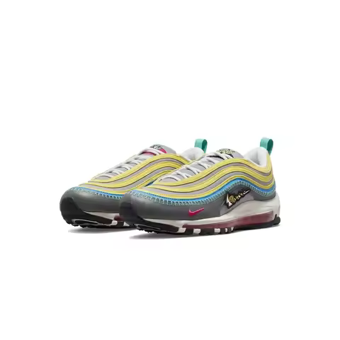 Nike Air Max 97 SE “air sprung” Retro Durable Breathable Low-Top Casual Running Shoes Men's Gray/Yel