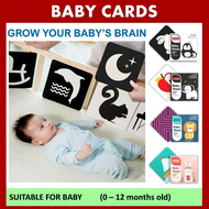 Baby Flash Card 0-36 months Baby Visual Stimulus Card Montessori Flash Card Educational Toys Baby Bl