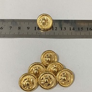 18 mm (28L) Gold Buttons / Iris brand Japanese Gold Buttons (1 DOZEN) Skirt Buttons