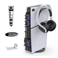 Suitable for PS5 slim Game console Cooling Fan+console Base+Earphone Hook PS5 New console Accessorie