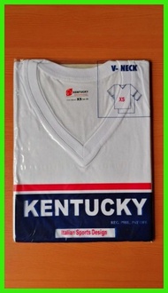 ✁ KENTUCKY TSHIRT V-NECK WHITE FOR ADULT