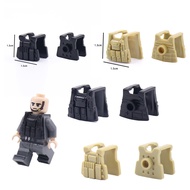 2Pcs Military Swat Team Mini Soldier Figures Vest Brick Parts Accessory Army Compatible Toys Boy Gift For Kids Body Armor Building Blocks