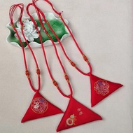 Triangle Charm Bag Lucky Bag Empty Bag Safe Amulet Bag Sachet Portable Baby Men Women Halter Neck Ch